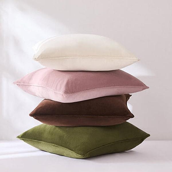 Lush Decor x Chuks Collins Terran Velvet Decorative Pillow Cover 22"x22" Reversible Earthy Hues Soft Velvet Texture All Seasons Home Decor