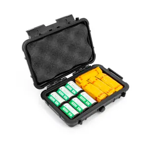 Hard Shell 35mm Film Case for 35mm and 120 Film - Waterproof Protection for Photography Film with Shock-Absorbing System and Reinforced Carabiner Ring