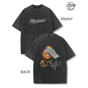 Jackson King Of Pop Rip Rap Style T Shirt Black Crew Slogan Bodybuilding Top Boyfriend Style Casual Wear Suitable For AllSeasons Graphic Tee Men Playera De Hombre T-Shirts For Men,Jackson Glove Graphic T-Shirt,White Shirt,Men's And Women's Sp