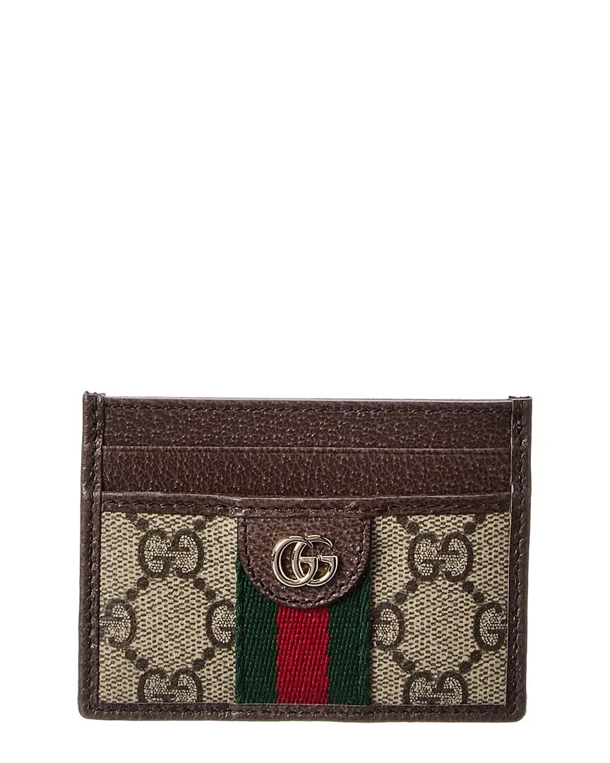 Gucci Ophidia GG Supreme Canvas & Leather Card Case
