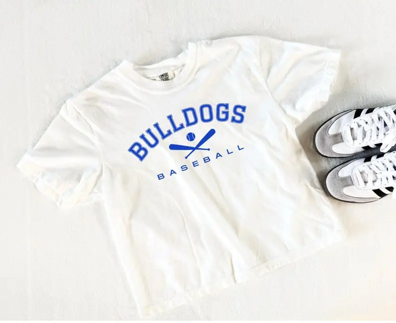 Boxy Baseball Tee Team Shirt – Personalized Cotton Softball Mom Crop Tshirt, Players and Wags