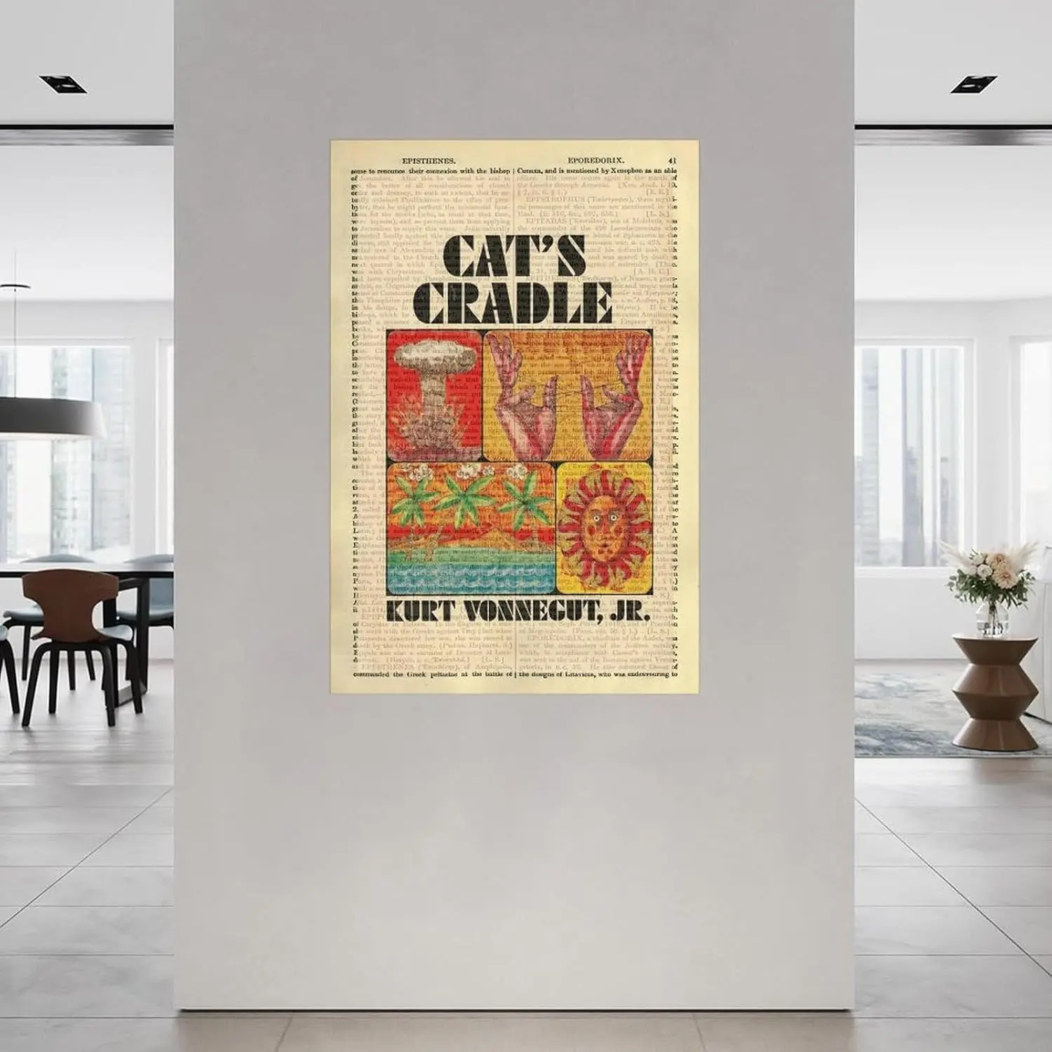 Book Cover Poster Cat's Cradle by Kurt Vonnegut Wall Art (3