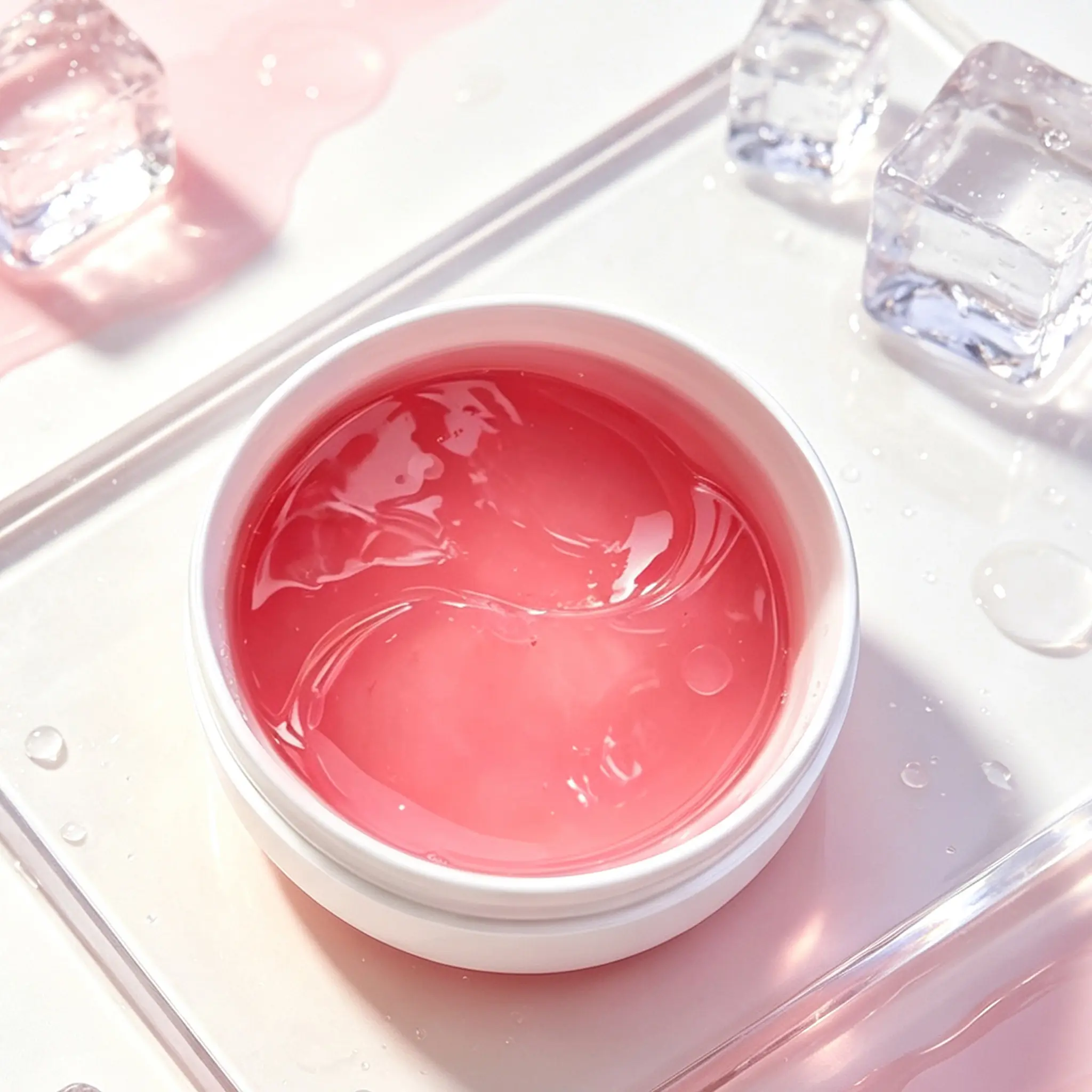 Korean Pink PDRN Collagen Cooling Hydrogel Under Eye Patches, Hydrating Gel Eye Masks 60 Count, Daily Korean Beauty Skincare Self Care