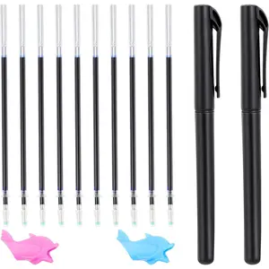 Magic Pens & Refills for Grooved Handwriting Workbooks, Disappearing Ink Pen for Magic Practice Copybook Invisible Ink Pen with Pencil Grippers Writing  Aid
