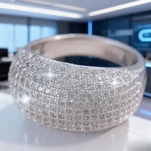 Princess Stacked Wide Band Faceted Zircon Women's Ring, Wedding Engagement Promise Eternity Ring, Anniversary Birthstone Jewelry, Romantic Holiday Gift for Ladies