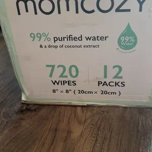 Baby wipes, Momcozy wipes - oversized, cleansing and moisturizing children's wipes, baby products, products for girls and boys, unscented baby wipes, portable maternal and child gifts, safe baby wipes