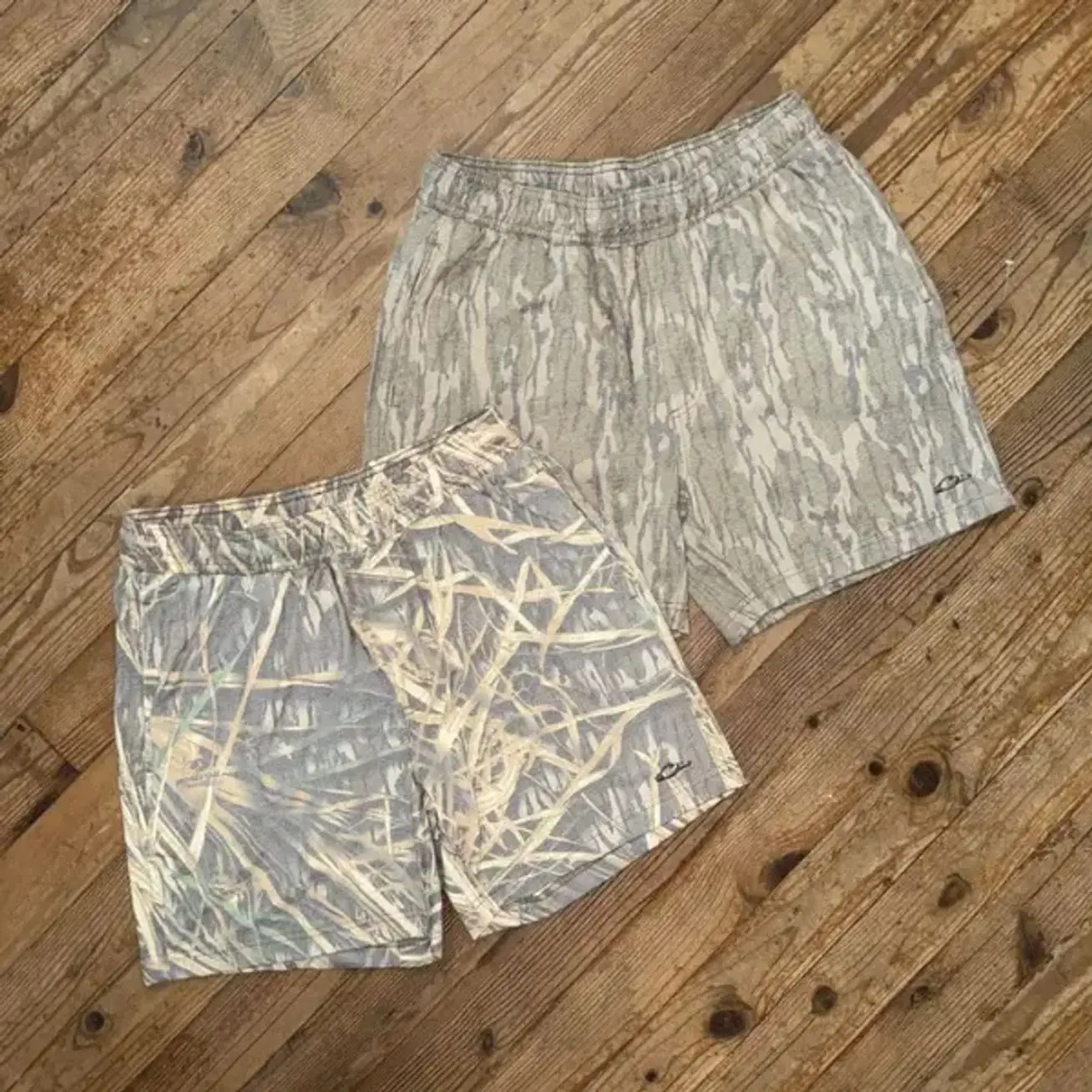 Drake Men's Mossy Oak 7 inch Tri-Blend Campus Shorts, Drake Waterfowl