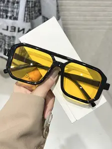 Classic Vintage Pilot Frame Women's Sunglasses, Square Frames Sunglasses, Perfect for Daily Life, Beach Vacations, Camping, Driving, Stylish and Durable