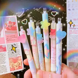 1pc Kawaii Aesthetic Mechanical Pencil 0.5mm Press-To-Activate Convenient Plastic Writing Tool with Smooth Writing for Ages 14+, School Stationery Supplies