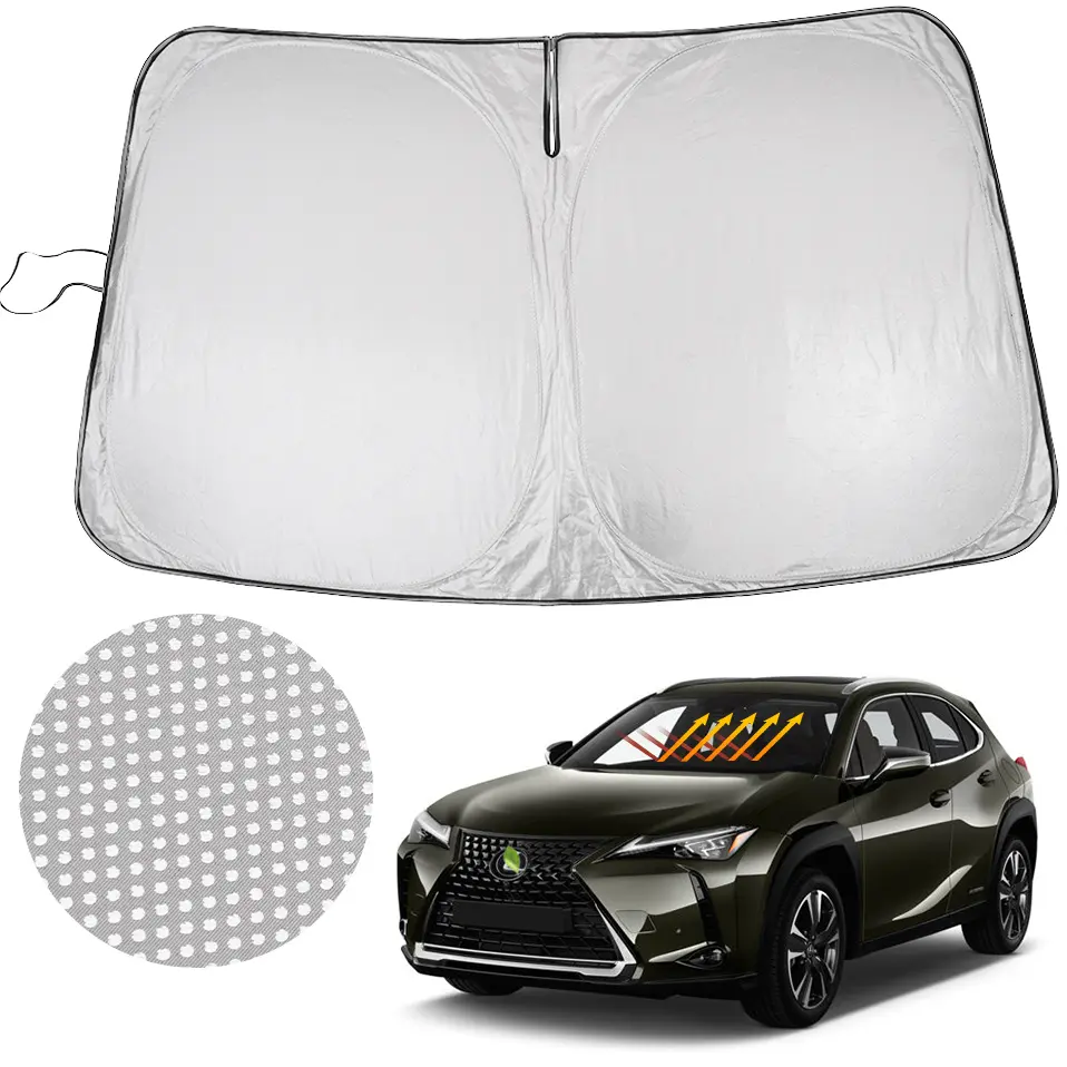 Windshield Sun Shade For 2019-2026 Lexus UX 200, 250h, 260h, 300h, 300e Accessories, Foldable Window Sun Cover, Efficient UV Rays Blocking, Keep Vehicle Interior Cooler
