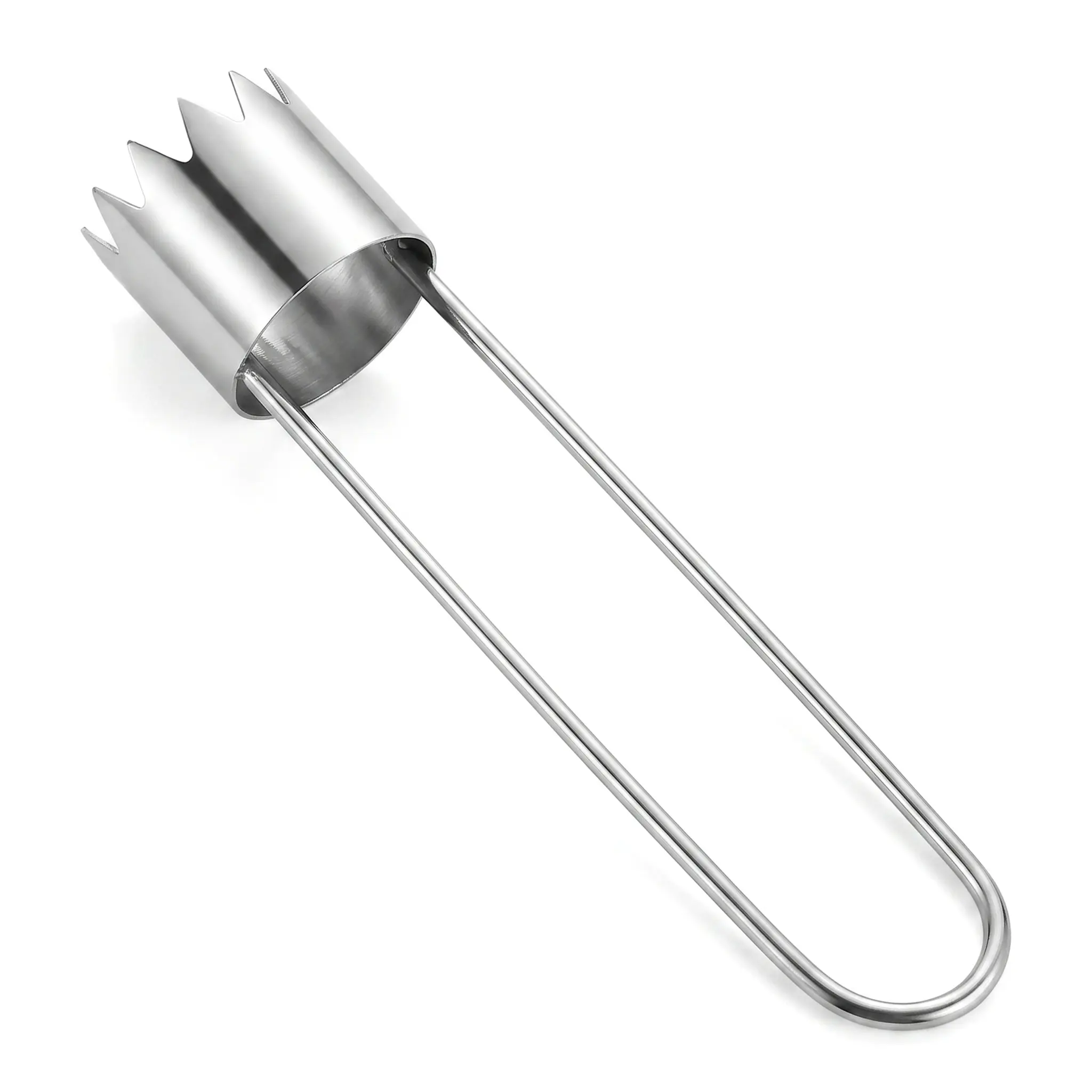 Stainless Steel 6.3in*1.38in Crown Serrated Fruit Corer, 2026 New Ergonomic U-Handle Apple Corer, Mirror Polished Seamless Coring Tool for Baking, Dishwasher Safe