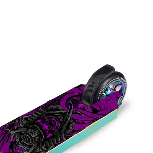 1PC Purple Flame Samurai Tide Cool, Trend Scooter Stickers, Skateboard Stickers, Scooter Floor Mat Stickers, Cool Skateboard Accessories, PVC Stickers Easy to Install Suitable for Halloween Decoration Christmas Decoration Gifts