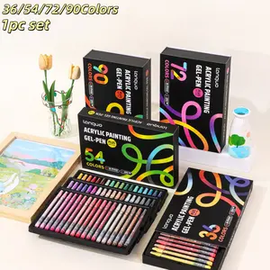 Acrylic Gel Pen Set, 1.00mm Broad Tip, Smooth Ink Flow, Rich Colors, Large Capacity, Ideal for Cards, Diaries, DIY, Art Projects