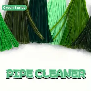 600 green series chenille stems, art chenille flower stems, materials for handmade crafts, Craft Embellishments