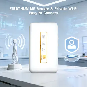 FIRSTNUM M5 Mobile Hotspot for Travel in 160+ Countries Portable WiFi Hotspot Connect Up to 10 Devices eSIM Hotspot with 1GB Free Data Monthly Wifi Wireless