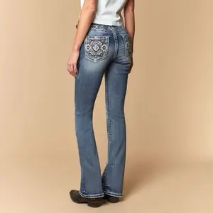 Women's Embroidered Bootcut Jeans