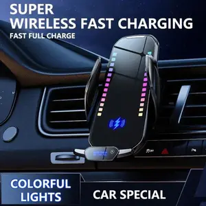 Wireless Charging Ambient Light Car Mount Air Vent Phone Holder Car Dashboard Mount car accessories