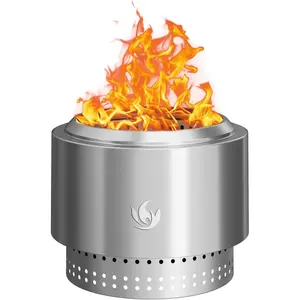 19.5 inch  FirePit with  Bag & , Stainless Steel Outdoor  Fire Pit,   Fire Pit for Patio, Camping, Backyard