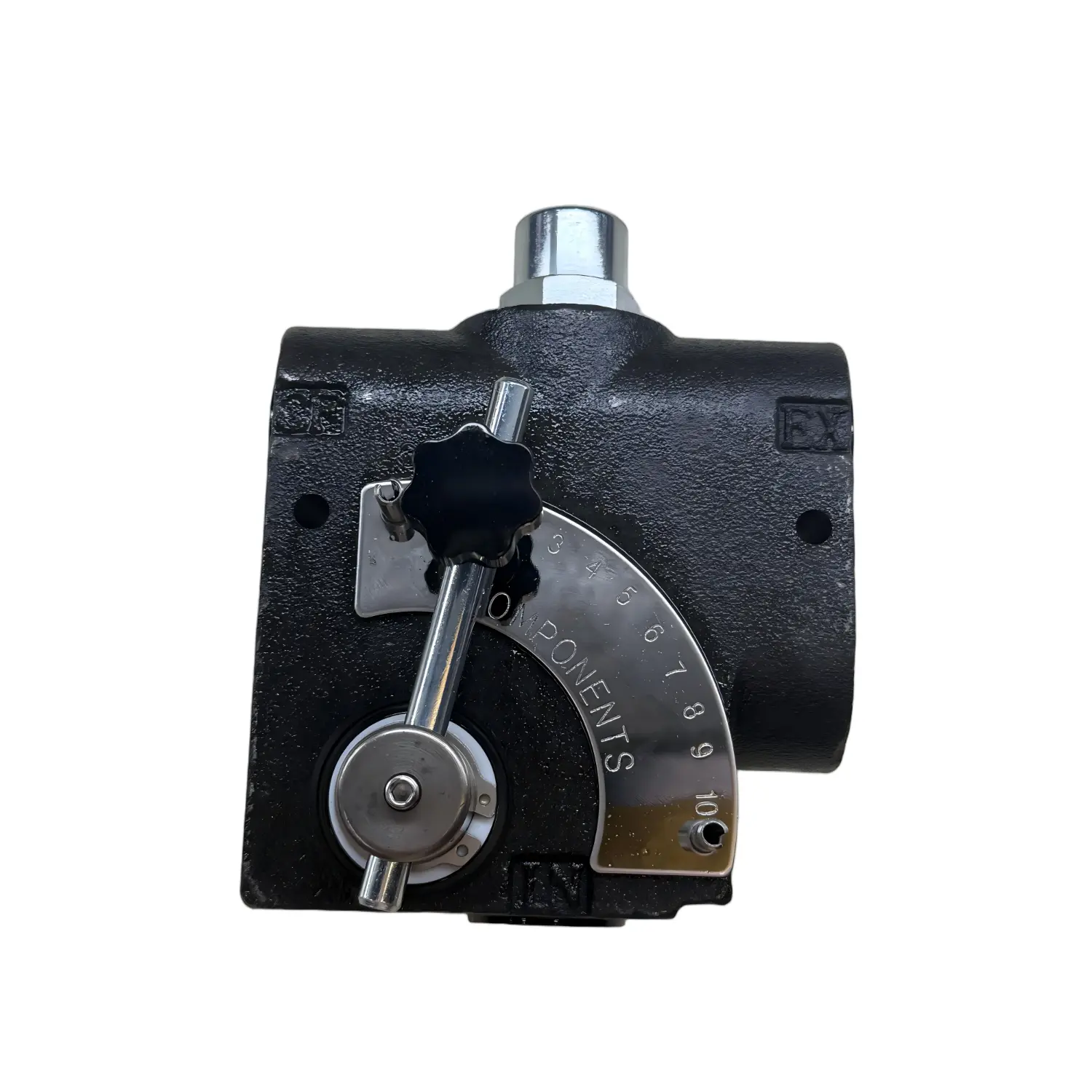 100% Brand New Heavy-Duty Industrial Adjustable Flow Control Hydraulic Valve with Pressure Compensation, Relief & Variable Flow, 3/8” NPT Port, 0-8 GPM, Compatible with FCR51-1/2 or PFC51-1/2 Systems, 1 x Hydraulic Control Valve