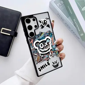 Violent Bear Pattern Premium Magnetic phone case applicable for Samsung Galaxy S25 S24 S23 S22 PLUS ULTRA FE durable shockproof protection Privacy Protection Magnetic Phone Case cute nic natalie reynolds mosnovo  protective case