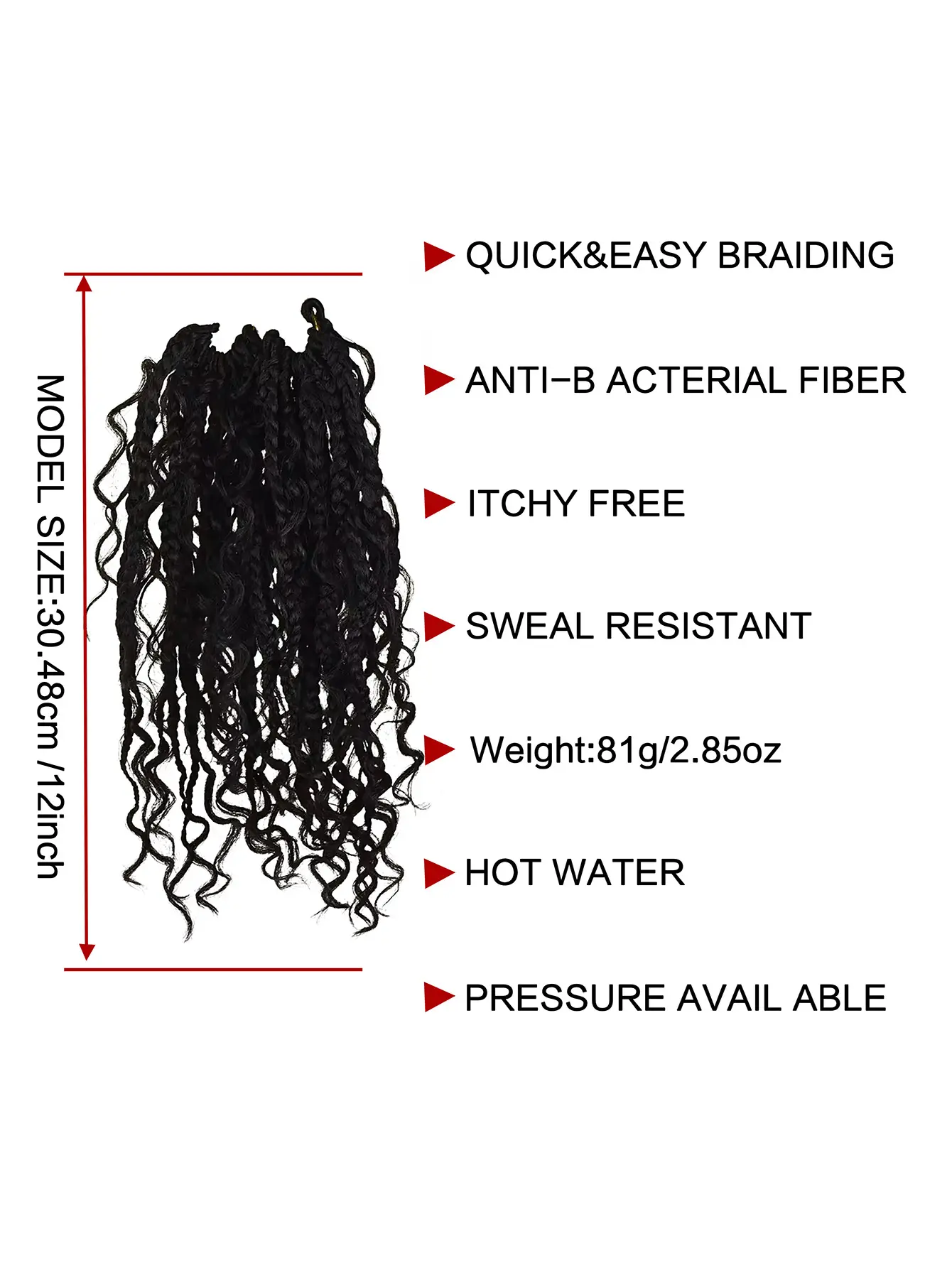 Goddess Locs Crochet Hair River Locs Wavy Crochet With Curly Hair Synthetic Braiding Hair Extension 2X RIVER BRAID