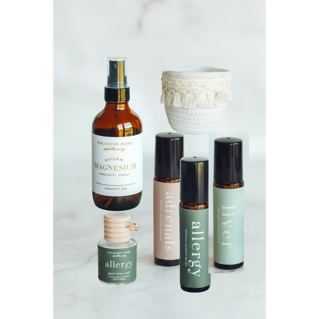 Ancestral 5-Part Wellness System Full Kit - Therapeutic Natural Sinus Therapy, Nervous System Care, Liver Support, Immune Support, Adrenal Care, Allergy Control Rollerball for All-Seasons Alternative Healthcare