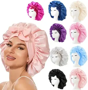 New Satin Bonnet Silk Bonnet Adjustable Bonne For Sleeping Hair Bonnet With Tie Band Bonnets For Women Men TikTokShopBlackFriday