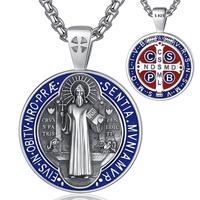 Style 2 Silver Blue Red St. Benedict