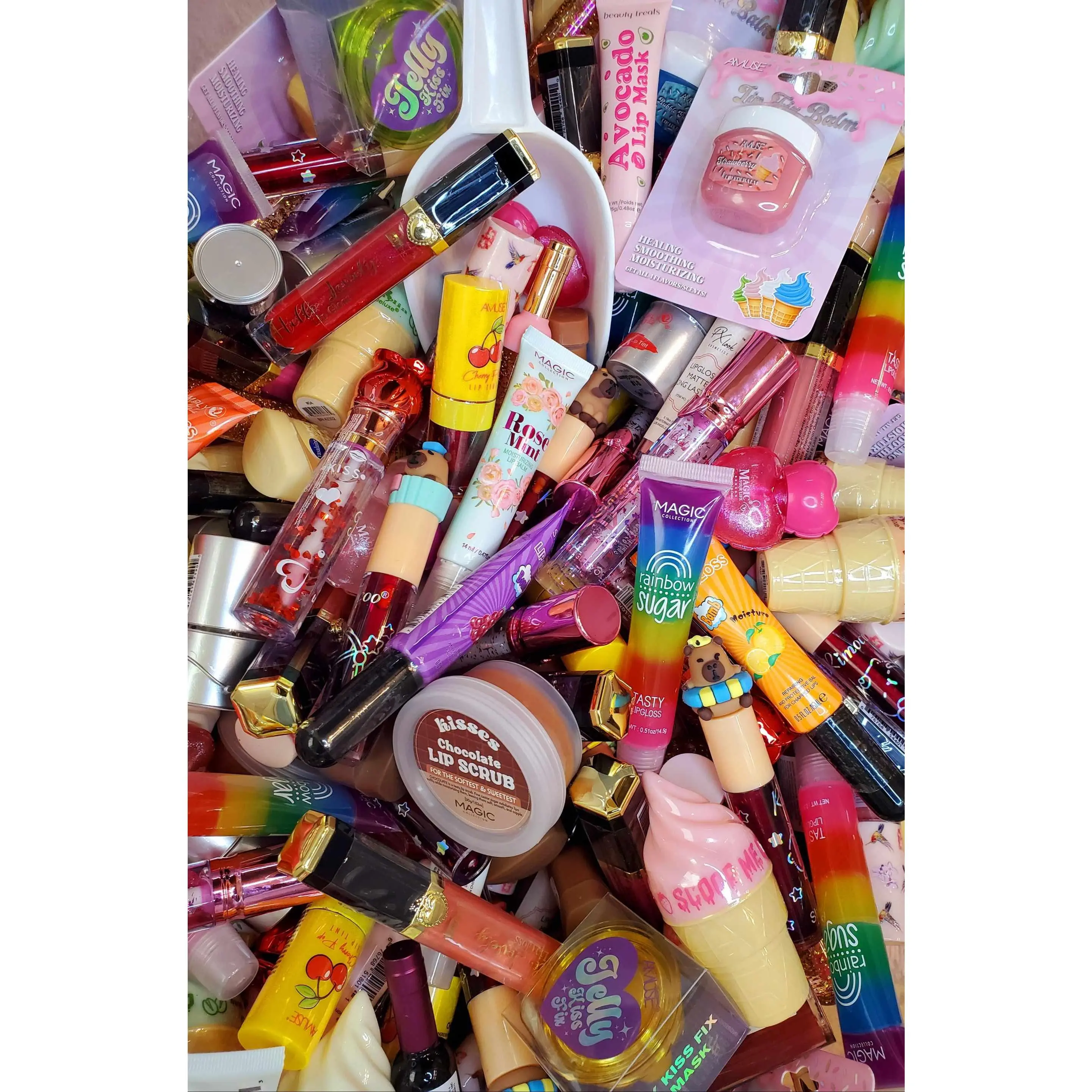 Glossy Scoop - 12 Lip Products US Lipgloss Lipstick Makeup Matte Cosmetic Surprise Variety Pack