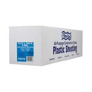 625944 4 mil 16 x 100 ft. Film Polyethylene Sheeting - Clear