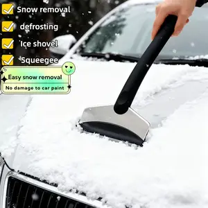 Winter Ice and Snow Scraper Shovel 24cm Ergonomic Long Handle Anti-Slip Portable Emergency Snow Removal Tool for Cars Trucks Camping Outdoor Activities Essential for Winter Drivers and Workers clean solution window scraper snow brush shovel