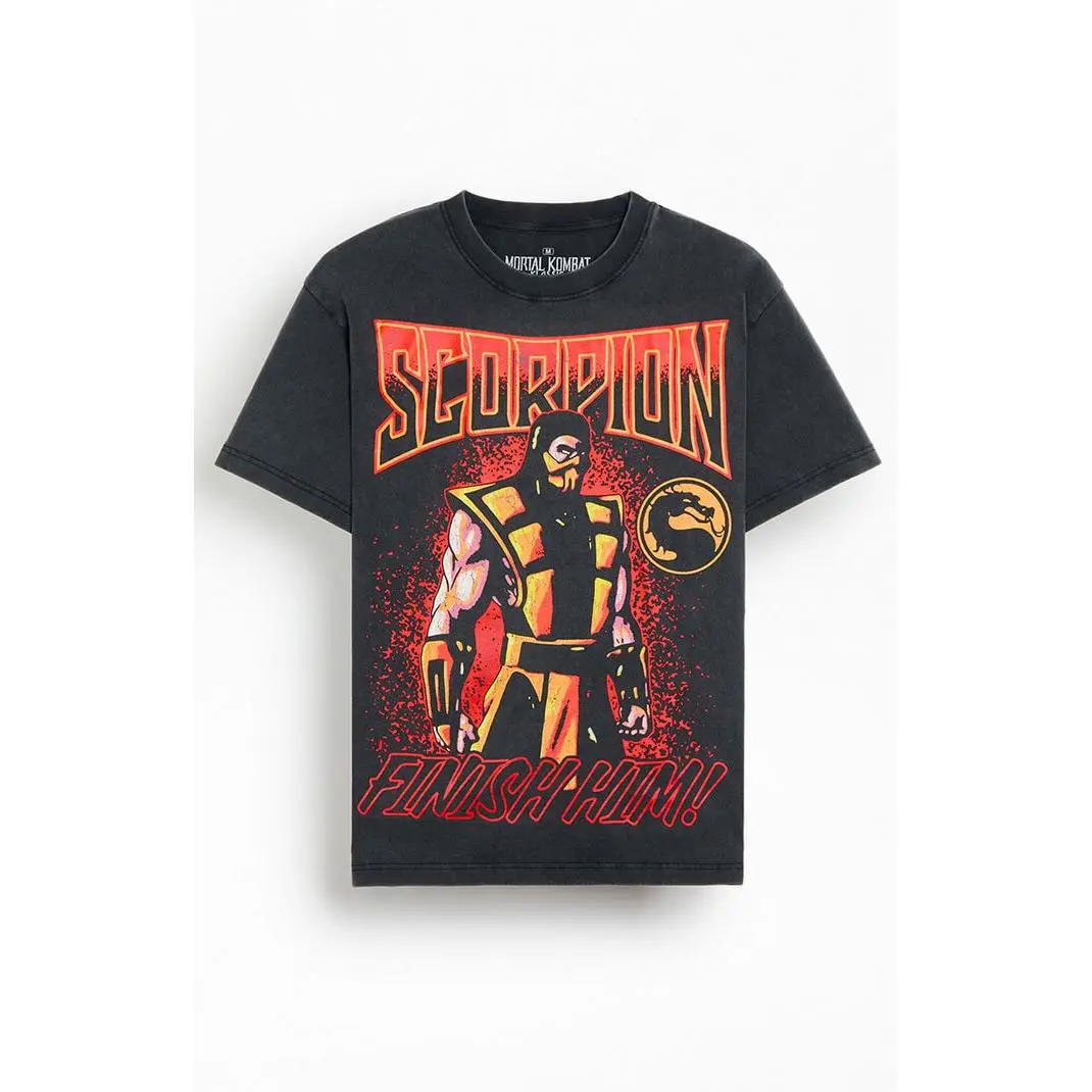 PacSun Men's Mortal Kombat Scorpion T-Shirt - Multicolor