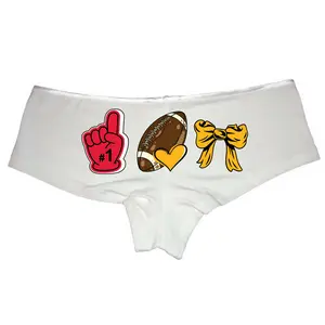 Fan in Kansas City | Cheer Bow Boyshort Panties | Cute and Comfy for Game Day | Show Off Your Team Spirit | Perfect for Football Season | Great Gift for Any Fan Menswear Underwear