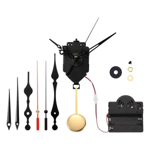 Pendulum Clock Movement , DIY Making Replace Pendulum Clock Movement,  Long Shaft, Music Box, with 3 Pairs Hands & Pendulum
