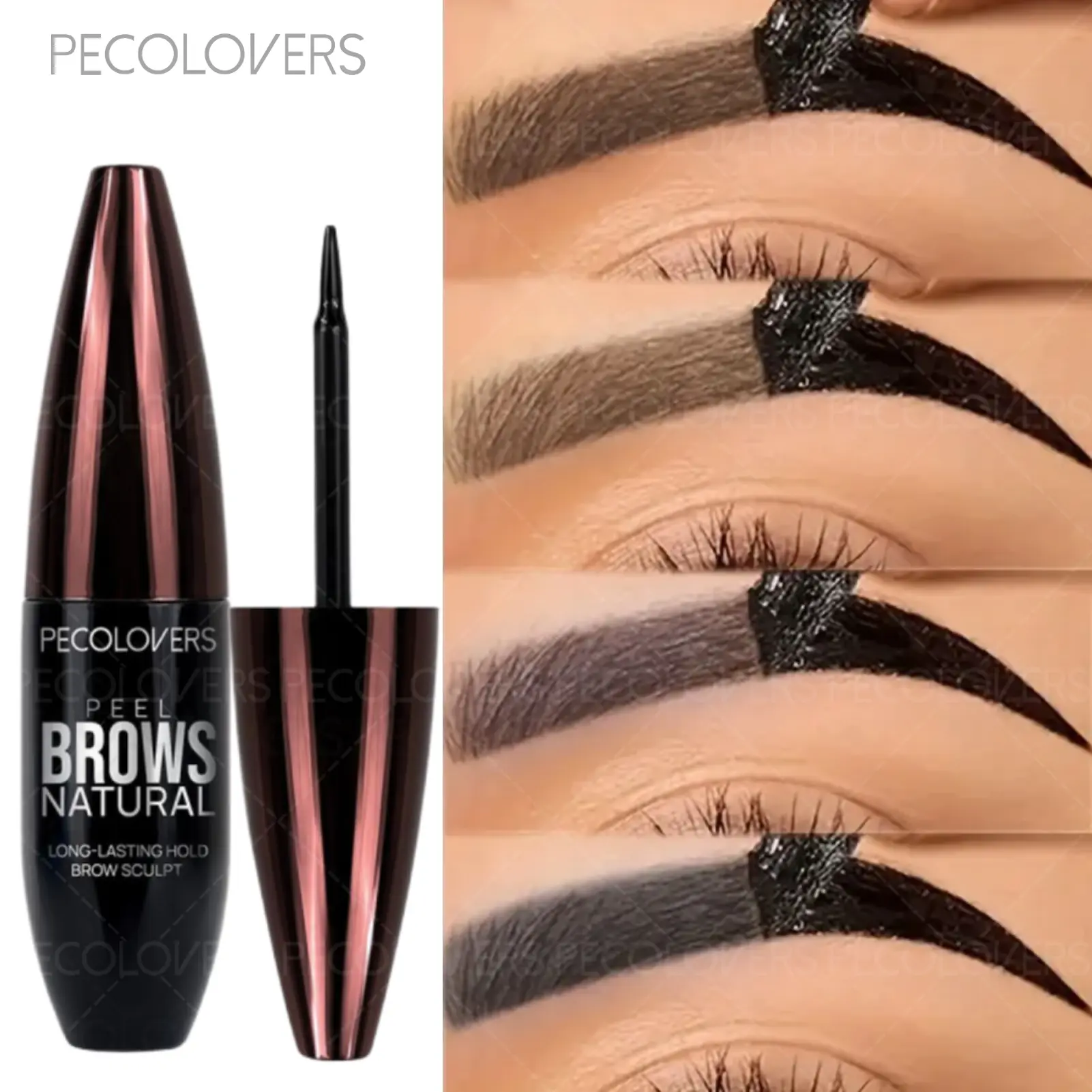 1PC Peel-off Eyebrow Gel Coffee/black Eyebrow Tint Cream Waterproof Semi-Permanent Permanent Transfer-Proof Eye Brow Tattoo Tint Eyebrow Tinting Cream Eyebrow Dye Paste Waterproof Eyebrow Creams
