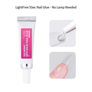 SOLWINK 10g LightFree 5Sec Nail Glue - No Lamp Needed Crystal Clear Jelly Gel