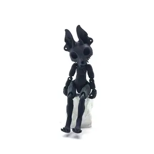 3D Printed Skeleton Cat Full Joint Movable Skeleton Model Desktop Decoration Ornament Halloween Cross-Border Toy  Flexible / Movable Joints Cool Design, Gift