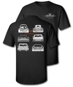 Chevrolet Vintage Classic Chevy Trucks Cotton T-Shirt Heather Rust Short Sleeve Crewneck Casual Graphic Top for Fans Menswear Polyester Streetwear Biker Tropical Shortsleeve Tshirt Man Made in USA - LORA ATCHER