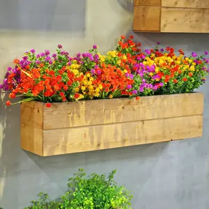 36 Bundles Artificial Flowers Outdoor, UV Resistant Faux Artificial Plants Shrubs Flower Bulk for Hanging Planter Porch Window Home Wedding Spring Summer Decor