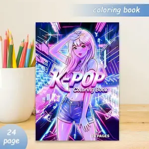 New Bestselling A4 K-Pop Coloring Book, Thickened Coloring Album, Creative Fill-In Sketchbook, Perfect for Art Lovers
