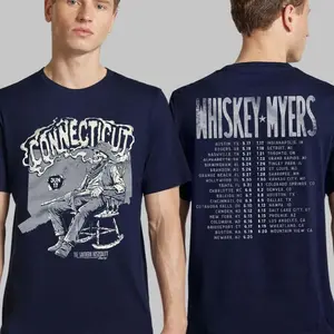 Whiskey Myers Soundwaves Bridgeport CT 2026 Concert Tour Navy T-Shirt UGL