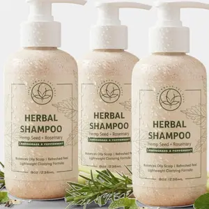 TRIO HERBAL SHAMPOO (set of 3)  | Hemp Seed + Rosmary | Lightweight Clarifying Formula | For all Hair Types