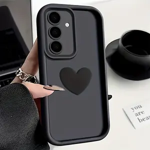 TPU Mobile Phone Case with Heart Shape Decoration Compatible with Galaxy A56/A55-5G/A36/A35-5G/A26-5G/A25-5G/A16-5G/A15/73-5G