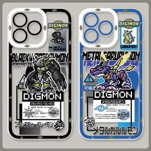 Cartoon Anime Digimon Adventure Case For iPhone 17 Air 16 Pro Max 15 14 Plus 13 12 11 Pro  Soft Silicone Back Cover