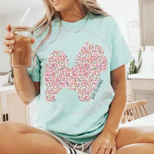 Shih Tzu Mom Floral Comfort Colors T-Shirt