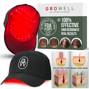 FDA-Cleared Laser Hair Regrowth Solution with Advanced Red Light Technology for Men & Women from Apira Science GroWell