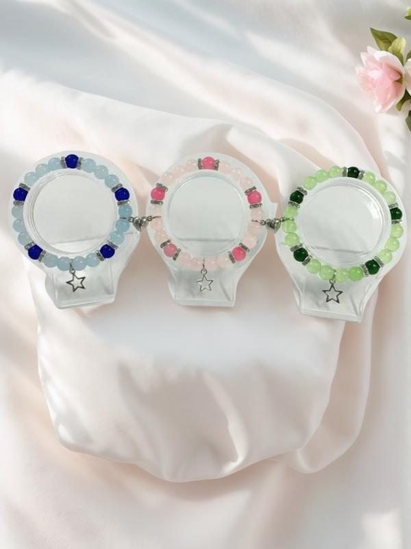 3Pcs Handmade Glass Bead Bracelets BFF Bracelets Classmate Bracelets