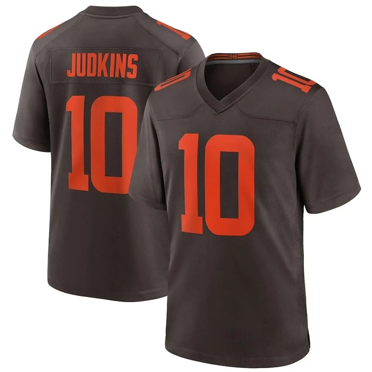 Unisex Football inspired by Judkins 10 Cleveland Game Player Jersey - Brown