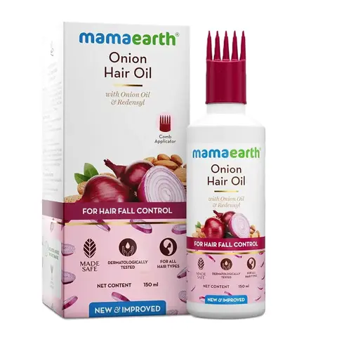 Mamaearth Onion Hair Oil With Onion & Redensyl For Hair Fall Control