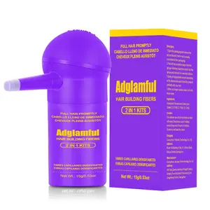 Adglamful Women’s Hair Building Fibers – All-in-One Spray Formula Built-In Mist Applicator Instantly Conceals Thinning Areas & Grays Natural-Looking Density Undetectable Finish Haircare